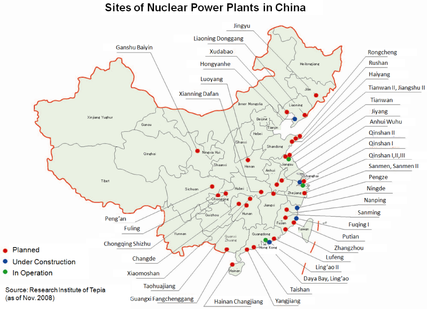of nuclear power plants in