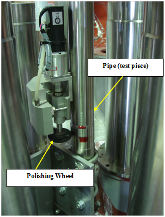 EJAM3-3NT39_Fig.5_ Mock up test using the automatic polishing device for stress improvement of pipe weld 