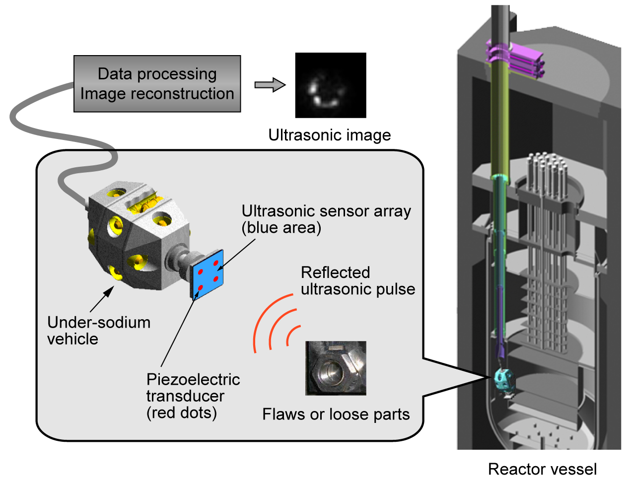 EJAM7-4NT75_Fig.1 Schematic of under-sodium visual inspection in the reactor vessel